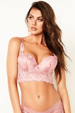Load image into Gallery viewer, Floral Lace Trim Longline Lace Bra W/underwire
