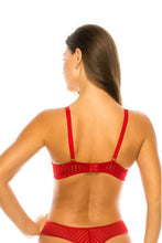 Load image into Gallery viewer, Womens Lingerie Bra- Casual Red Stripe Bra
