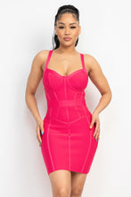 Load image into Gallery viewer, BodyCon Dress | Sweetheart Wide Strap Bandage Dress
