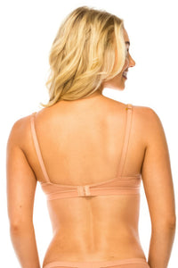 Womens Lingerie Bra-Nude Soft Mesh Band Wireless Bra