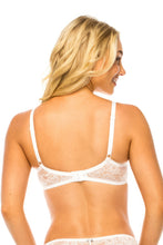 Load image into Gallery viewer, Womens Lingerie Bra-White Floral Lace Bra
