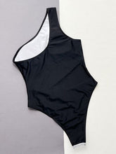 Load image into Gallery viewer, Womens Swimsuit-Contrast Panel One-Piece Swimsuit
