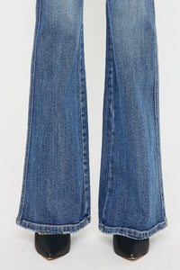 Blue Jeans-Kancan Cat's Whiskers High Waist Flare Blue Jeans | Blue Jeans