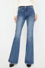 Load image into Gallery viewer, Blue Jeans-Kancan Cat&#39;s Whiskers High Waist Flare Blue Jeans | Blue Jeans
