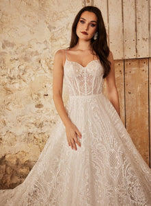 Lace Beach Wedding Dress-A Line Beach Wedding Dress | Detachable Sleeves | Wedding Dresses