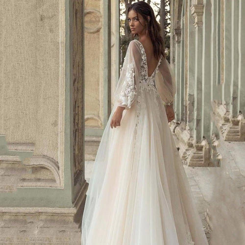 50+ Wedding Dress Trends 2023 : Short Puff Sleeves