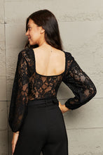 Load image into Gallery viewer, Womens Bodysuit-Lace Long Sleeve Bodysuit | bodysuit
