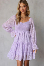 Load image into Gallery viewer, Leopard Applique Flounce Sleeve Smocked Tiered Dress Broke Girl Philanthropy
