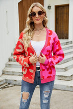 Load image into Gallery viewer, Womens Sweater-Leopard Button Up Dropped Shoulder Cardigan | sweater
