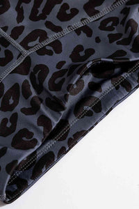 Womens Activewear-Leopard Cutout Sports Bra and Leggings Set | Activewear/Activewear Sets