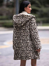 Load image into Gallery viewer, Womens Lingerie-Leopard Print Hooded Teddy Coat
