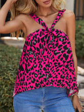 Load image into Gallery viewer, Womens Blouse-Leopard Print Knot Detail Tank | Tops/Blouses &amp; Shirts
