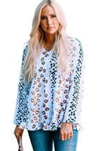 Load image into Gallery viewer, Womens Blouse | Wilderness Leopard Ruffle Hem Baby Doll Blouse | Tops
