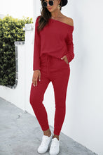 Load image into Gallery viewer, Womens Pants Set-Long Sleeve T-Shirt and Pants Set
