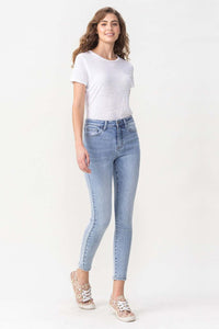 Lovervet Full Size Talia High Rise Crop Skinny Jeans | Blue Jeans