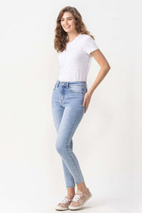 Lovervet Full Size Talia High Rise Crop Skinny Jeans | Blue Jeans