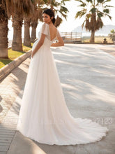 Load image into Gallery viewer, Maternity V Neck Wedding Bridal Gown | A-Line Broke Girl Philanthropy
