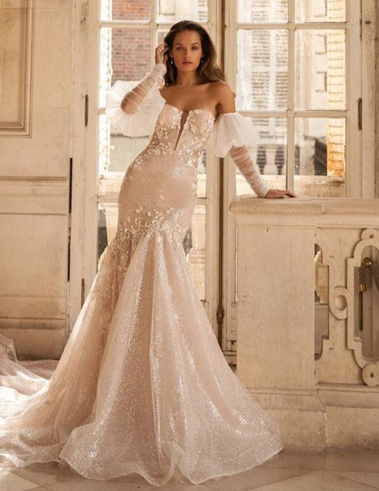 Mermaid Wedding Dress-Off the Shoulder Bridal Gown | Wedding Dresses