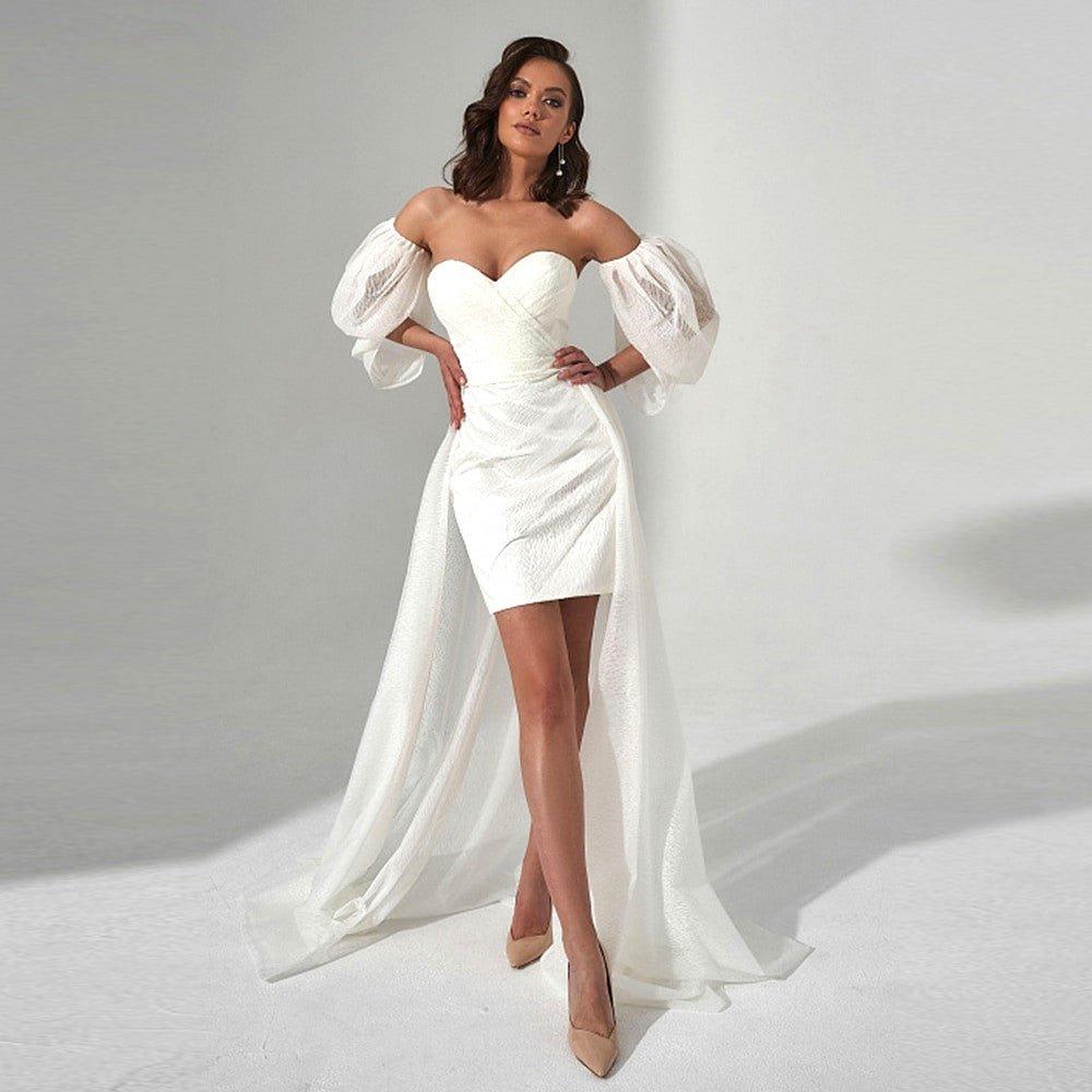 Short Wedding Dress-Modern Sweetheart Short Wedding Dress | Wedding & Bridal Party Dresses