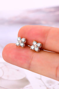 Moissanite Earrings-Moissanite 925 Sterling Silver Four-Leaf Clover Shape Earrings | moissanite earrings