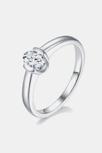 Load image into Gallery viewer, Moissanite Silver Ring-Moissanite 925 Sterling Silver Solitaire Ring | moissanite ring
