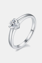 Load image into Gallery viewer, Moissanite Silver Ring-Moissanite 925 Sterling Silver Solitaire Ring | moissanite ring
