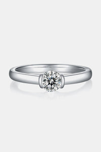 Moissanite Silver Ring-Moissanite 925 Sterling Silver Solitaire Ring | moissanite ring