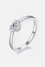 Load image into Gallery viewer, Moissanite Silver Ring-Moissanite 925 Sterling Silver Solitaire Ring | moissanite ring
