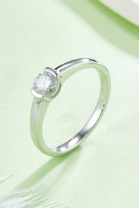 Moissanite Silver Ring-Moissanite 925 Sterling Silver Solitaire Ring | moissanite ring