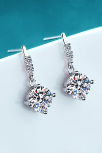 Moissanite Earrings-Moissanite Drop Earrings | moissanite earrings