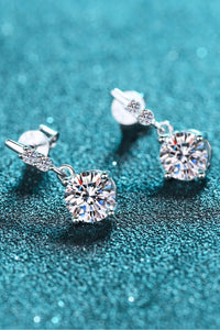 Moissanite Earrings-Moissanite Drop Earrings | moissanite earrings