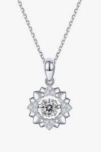 Moissanite Necklace-Moissanite Flower Shape Pendant Necklace | moissanite necklace