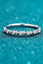 Load image into Gallery viewer, Moissanite Ring-Moissanite Rhodium-Plated Half-Eternity Ring | moissanite ring
