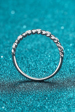 Load image into Gallery viewer, Moissanite Ring-Moissanite Rhodium-Plated Half-Eternity Ring | moissanite ring
