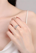 Load image into Gallery viewer, Moissanite Ring-Moissanite Rhodium-Plated Ring | moissanite ring
