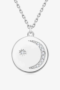 Moissanite Necklace-Moissanite Round Pendant Necklace | moissanite necklace