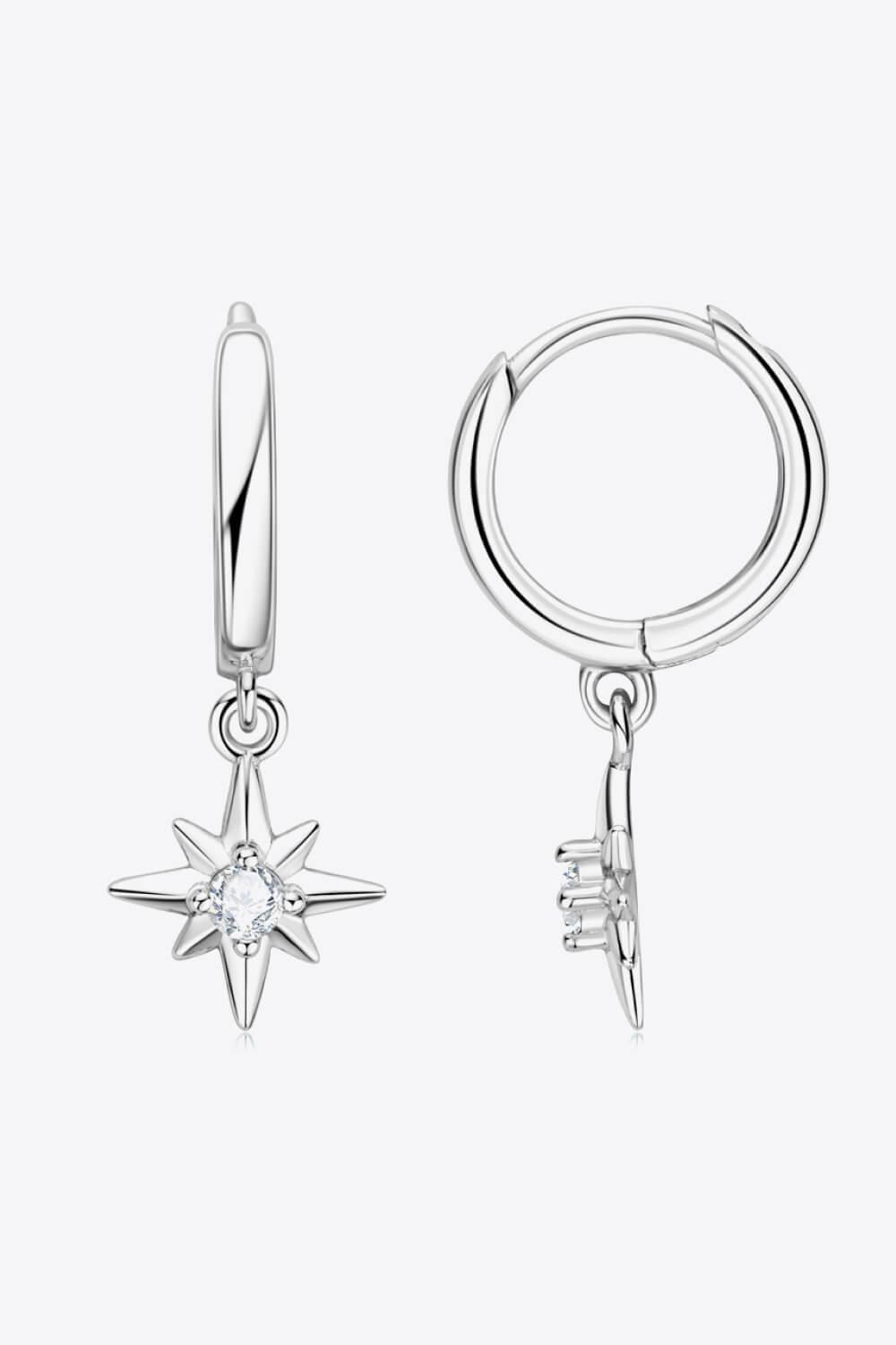 Moissanite Earrings-Moissanite Star Drop Earrings | moissanite earrings