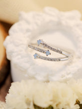 Load image into Gallery viewer, Moonstone Ring-Moonstone Platinum-Plated Ring | moissanite ring
