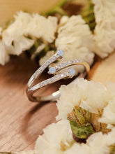 Load image into Gallery viewer, Moonstone Ring-Moonstone Platinum-Plated Ring | moissanite ring
