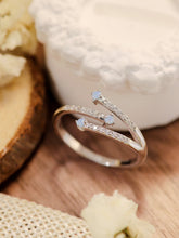 Load image into Gallery viewer, Moonstone Ring-Moonstone Platinum-Plated Ring | moissanite ring
