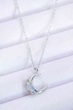 Load image into Gallery viewer, Womens Necklace-Natural Moonstone Moon Pendant Necklace
