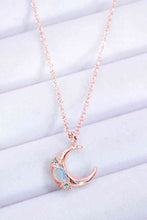 Load image into Gallery viewer, Womens Necklace-Natural Moonstone Moon Pendant Necklace
