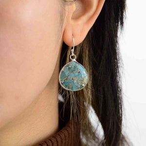 Womens Fashion Earrings-Natural Stone Teardrop Earrings | earrings