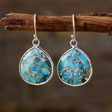 Load image into Gallery viewer, Womens Fashion Earrings-Natural Stone Teardrop Earrings | earrings
