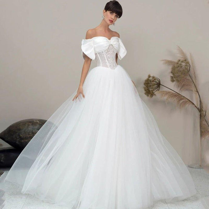Lace Wedding Dress-Princess Beach Wedding Dress | Wedding Dresses