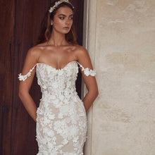Load image into Gallery viewer, Mermaid Wedding Dress-Off Shoulder Lace Beach Wedding Dress | Wedding Dresses
