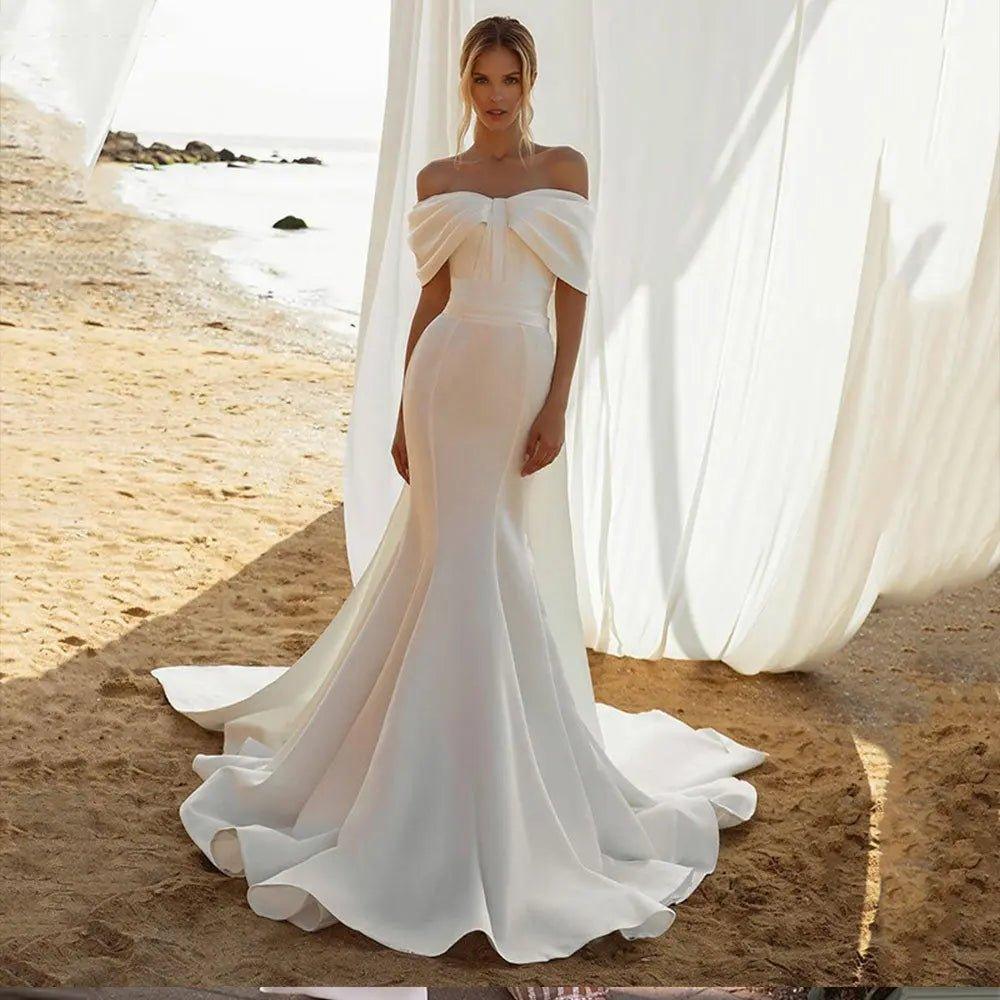 Beach Wedding Dress-Off the Shoulder Bridal Gown | Wedding Dresses