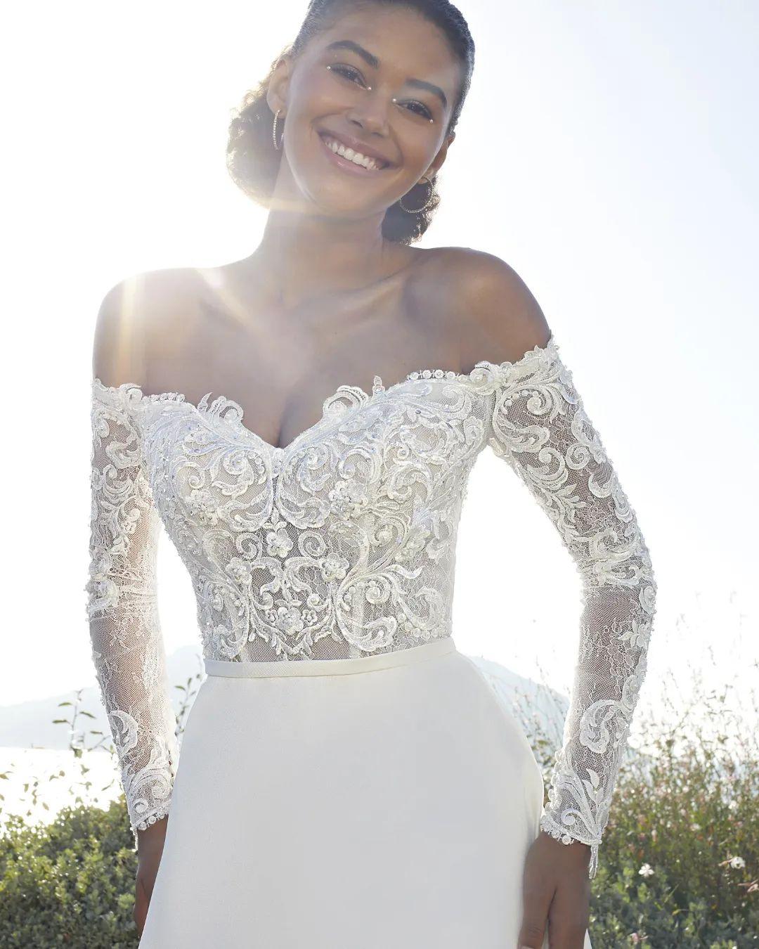 Beach Wedding Dress-Off The Shoulder Lace Wedding Dress | Wedding Dresses