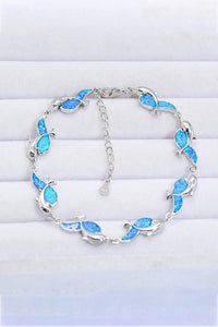 Silver Bracelet-Opal Dolphin 925 Sterling Silver Bracelet | Accessories/Jewelry