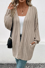 Load image into Gallery viewer, Womens Sweater-Open Front Cardigan with Pockets
